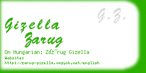 gizella zarug business card